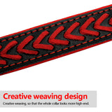 Personalized Embroidered Leather Dog Collar With Custom Name Tags!