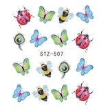 Special Set #5 -12 Sheets Per Pack | Cute Animals And Flora Theme Nail Art Decals