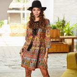 Boho Folk Inspired Geometric Dress