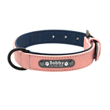 Personalized Leather Dog Collar With Custom Name Tags!